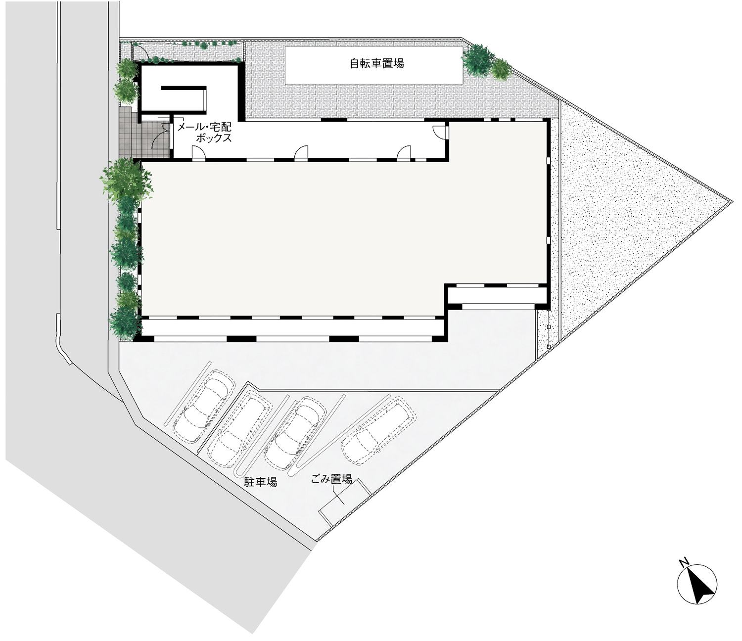 MOCXION KAWA 敷地配置図