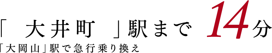 「大井町」まで14分