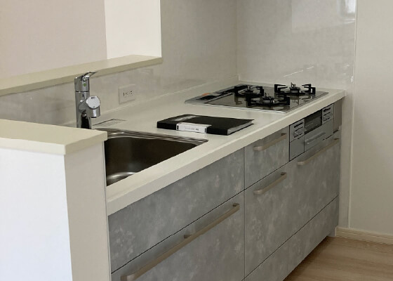 3口ガスコンロ付きキッチン