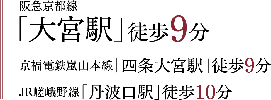 阪急京都線「大宮駅」徒歩9分