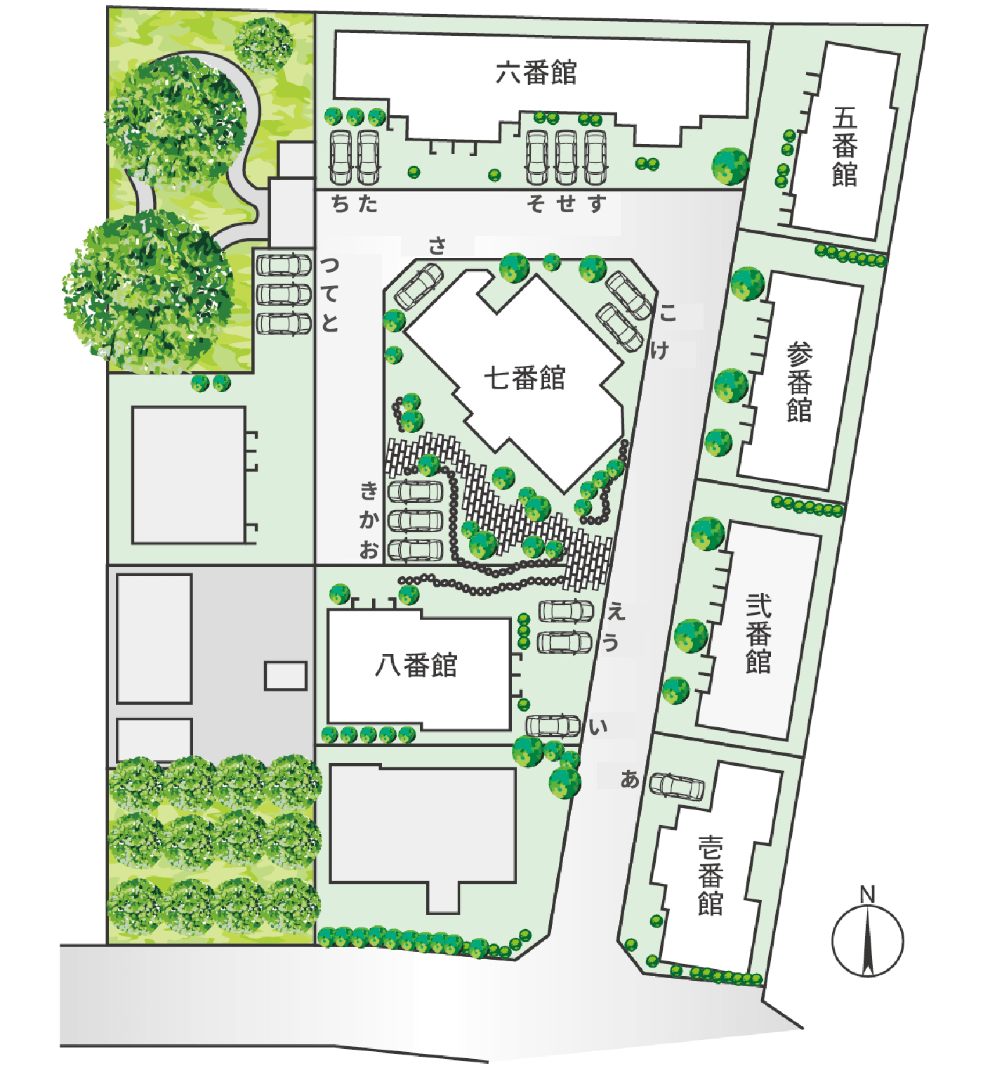 オルキデ蘆花公園 敷地配置図